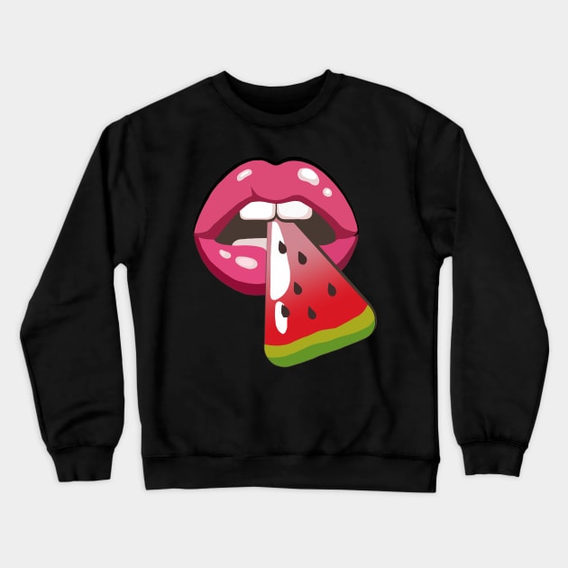 Love Island Melon Lips (Homage) Crewneck Sweatshirt by SteelWoolBunny